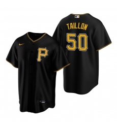 Men's Nike Pittsburgh Pirates #50 Jameson Taillon Black Alternate Stitched Baseball Jersey