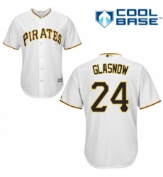 Men's Majestic Pittsburgh Pirates #24 Tyler Glasnow Replica White Home Cool Base MLB Jersey