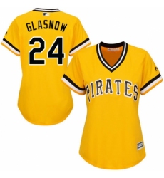 Women's Majestic Pittsburgh Pirates #24 Tyler Glasnow Replica Gold Alternate Cool Base MLB Jersey