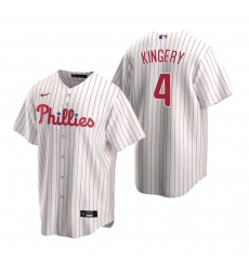 Men's Nike Philadelphia Phillies #4 Scott Kingery White Home Stitched Baseball Jersey