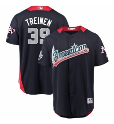 Men's Majestic Oakland Athletics #39 Blake Treinen Game Navy Blue American League 2018 MLB All-Star MLB Jersey