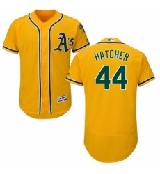 Men's Majestic Oakland Athletics #44 Chris Hatcher Gold Alternate Flex Base Authentic Collection MLB Jersey