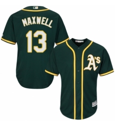 Men's Majestic Oakland Athletics #13 Bruce Maxwell Replica Green Alternate 1 Cool Base MLB Jersey