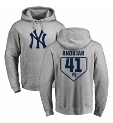 MLB Nike New York Yankees #41 Miguel Andujar Gray RBI Pullover Hoodie