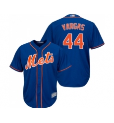 Youth New York Mets #44 Jason Vargas Authentic Royal Blue Alternate Home Cool Base Baseball Jersey