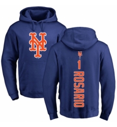 MLB Nike New York Mets #1 Amed Rosario Royal Blue Backer Pullover Hoodie