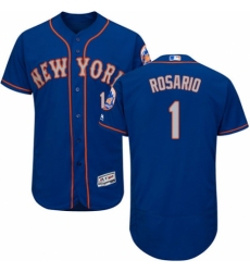 Men's Majestic New York Mets #1 Amed Rosario Royal/Gray Alternate Flex Base Authentic Collection MLB Jersey