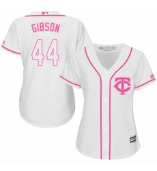 Women's Majestic Minnesota Twins #44 Kyle Gibson Replica White Fashion Cool Base MLB Jersey