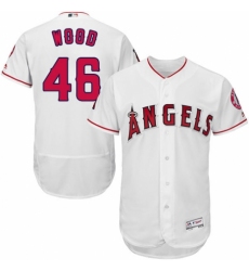 Men's Majestic Los Angeles Angels of Anaheim #46 Blake Wood White Home Flex Base Authentic Collection MLB Jersey