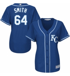 Women's Majestic Kansas City Royals #64 Burch Smith Authentic Blue Alternate 2 Cool Base MLB Jersey