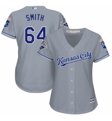 Women's Majestic Kansas City Royals #64 Burch Smith Authentic Grey Road Cool Base MLB Jersey