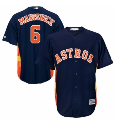 Men's Majestic Houston Astros #6 Jake Marisnick Replica Navy Blue Alternate Cool Base MLB Jersey