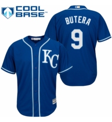 Men's Majestic Kansas City Royals #9 Drew Butera Replica Blue Alternate 2 Cool Base MLB Jersey