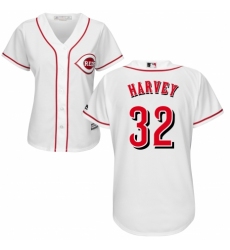 Women's Majestic Cincinnati Reds #32 Matt Harvey Authentic White Home Cool Base MLB Jersey