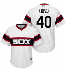 Youth Majestic Chicago White Sox #40 Reynaldo Lopez Authentic White 2013 Alternate Home Cool Base MLB Jersey