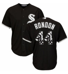 Men's Majestic Chicago White Sox #44 Bruce Rondon Authentic Black Team Logo Fashion Cool Base MLB Jersey