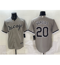 Men's Chicago White Sox #20 Miguel Vargas Gray Stitched Baseball Jersey