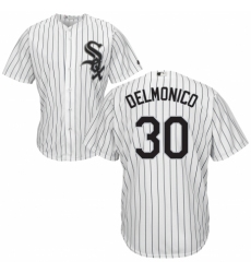 Men's Majestic Chicago White Sox #30 Nicky Delmonico Replica White Home Cool Base MLB Jersey