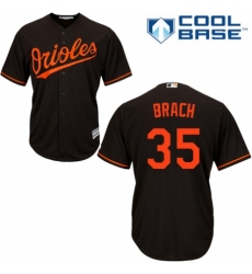 Youth Majestic Baltimore Orioles #35 Brad Brach Authentic Black Alternate Cool Base MLB Jersey