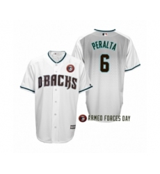 Men's 2019 Armed Forces Day David Peralta #6 Arizona Diamondbacks White Jersey