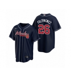 Youth Atlanta Braves #26 Mike Foltynewicz Nike Navy 2020 Replica Alternate Jersey