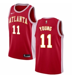 Men's Nike Atlanta Hawks #11 Trae Young Authentic Red NBA Jersey Statement Edition