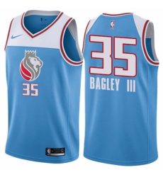 Men's Nike Sacramento Kings #35 Marvin Bagley III Swingman Blue NBA Jersey - City Edition