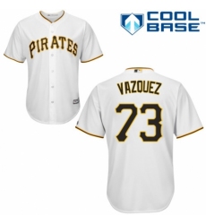 Men's Majestic Pittsburgh Pirates #73 Felipe Vazquez Replica White Home Cool Base MLB Jersey