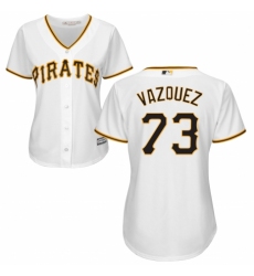 Women's Majestic Pittsburgh Pirates #73 Felipe Vazquez Replica White Home Cool Base MLB Jersey