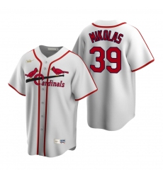 Men's Nike St. Louis Cardinals #39 Miles Mikolas White Cooperstown Collection Home Stitched Baseball Jersey
