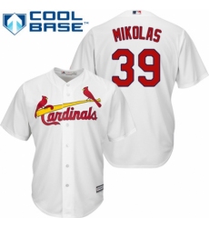 Youth Majestic St. Louis Cardinals #39 Miles Mikolas Authentic White Home Cool Base MLB Jersey