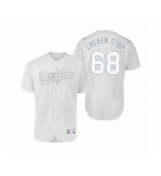Men's Dodgers #68 Ross Stripling Chicken Strip White 2019 Players Weekend Authentic Jersey