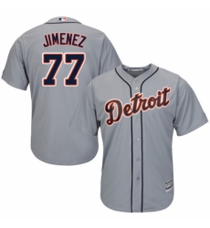 Youth Majestic Detroit Tigers #77 Joe Jimenez Authentic Grey Road Cool Base MLB Jersey