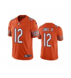 Men's Chicago Bears #12 Velus Jones Jr. Orange Vapor untouchable Limited Stitched Jersey