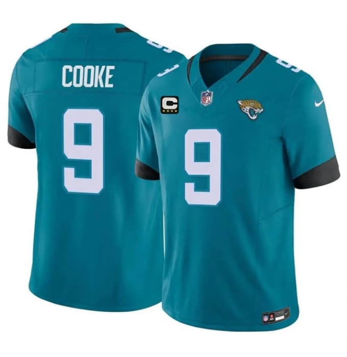 Men's Jacksonville Jaguars #9 Logan Cooke Teal 2026 F.U.S.E. 4-Star C Vapor Limited Football Stitched Jersey
