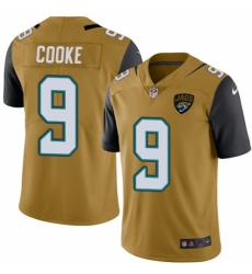 Men's Nike Jacksonville Jaguars #9 Logan Cooke Limited Gold Rush Vapor Untouchable NFL Jersey