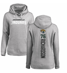 NFL Women's Nike Jacksonville Jaguars #76 Will Richardson Ash Backer Pullover Hoodie