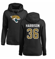NFL Women's Nike Jacksonville Jaguars #36 Ronnie Harrison Black Name & Number Logo Pullover Hoodie