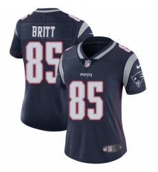 Women's Nike New England Patriots #85 Kenny Britt Navy Blue Team Color Vapor Untouchable Limited Player NFL Jersey