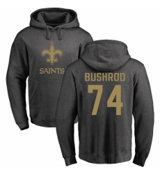 NFL Nike New Orleans Saints #74 Jermon Bushrod Ash One Color Pullover Hoodie