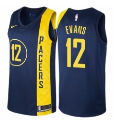 Women's Nike Indiana Pacers #12 Tyreke Evans Swingman Navy Blue NBA Jersey - City Edition
