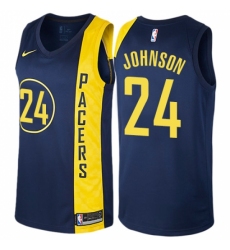 Women's Nike Indiana Pacers #24 Alize Johnson Swingman Navy Blue NBA Jersey - City Edition