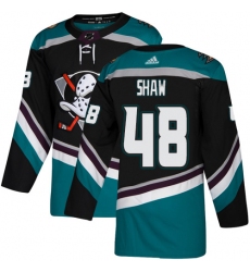 Youth Adidas Anaheim Ducks #48 Isac Lundestrom Authentic Black Teal Third NHL Jersey