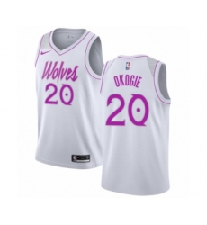 Men's Nike Minnesota Timberwolves #20 Josh Okogie White Swingman Jersey - Earned Edition