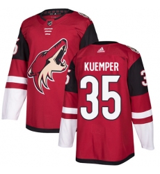 Youth Adidas Arizona Coyotes #35 Darcy Kuemper Authentic Burgundy Red Home NHL Jersey