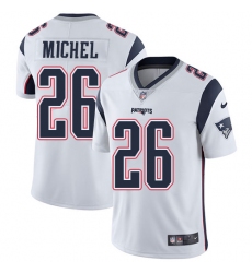 Men's Nike New England Patriots #26 Sony Michel White Vapor Untouchable Limited Player NFL Jersey
