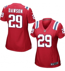 Women's Nike New England Patriots #29 Duke Dawson Game Red Alternate NFL Jersey