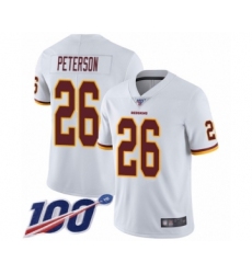 Men's Washington Redskins #26 Adrian Peterson White Vapor Untouchable Limited Player 100th Season Football Jersey