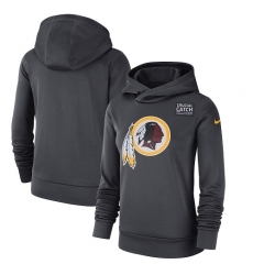 NFL Women's Washington Redskins Nike Anthracite Crucial Catch Performance Pullover Hoodie