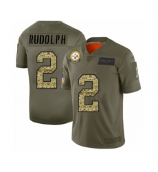Men's Pittsburgh Steelers #2 Mason Rudolph Limited Olive Camo 2019 Salute to Service Football Jersey